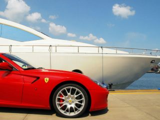 10 years challenge Ferrari and Aicon Yachts in Sicily