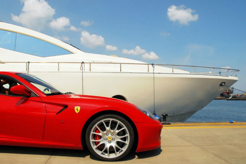 10 years challenge Ferrari and Aicon Yachts in Sicily